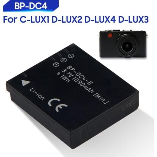 Original Replacement Battery For Leica C-LUX1 D-LUX2 D-LUX4 D-LUX3 BP-DC4 Genuine Battery 1090mAh