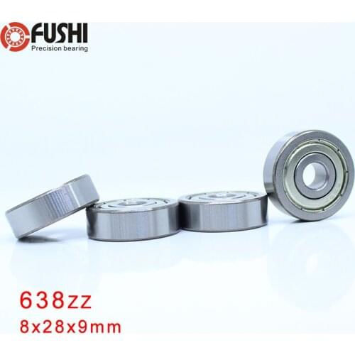 638ZZ Bearing 8*28*9 mm ( 4 Pcs ) ABEC-1 Grade 638Z Miniature 638 ZZ Ball Bearings