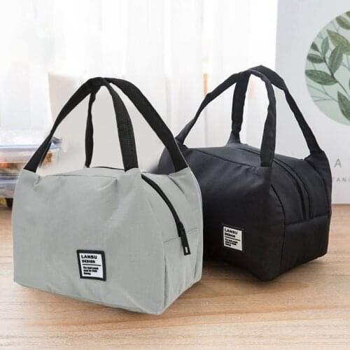 Portable Lunch Bag New Thermal Insulated Lunch Box Tote Cooler Handbag Bento Pouch Dinner Container School Food Storage Bags