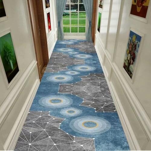 Simple Living Room Carpet Long Hallway Rug Bedside Blanket Mall Hotel Aisle Carpet Entrance Door Floor Mat Europe Corridor Carpe