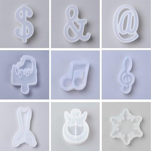 1pcs Clear Dollar Sign Silicone Molds UV Resin Casting Mould for Handmade Jewelry Making Necklace Earring Pendants Tools