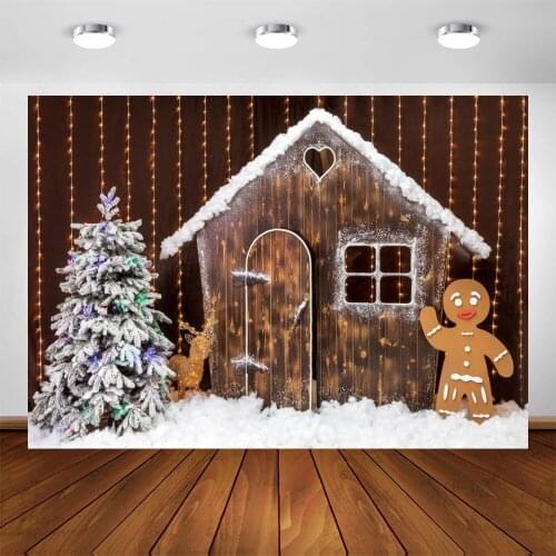 Yeele Christmas Backdrop Children Photography Pine Snowflake Wooden House Background Baby Photographic Photo Studio Photophone