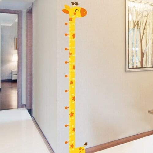[SHIJUEHEZI] Height Measure Wall Stickers PVC Material DIY Cartoon Giraffe Wall Decals for Kids Rooms Baby Bedroom Decoration