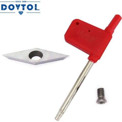 Diamond Carbide Inserts 32mm Replacement Cutters Knives with Sharp Point fit for DIY Wood Lathe Turning Detailer Tool 1pcs