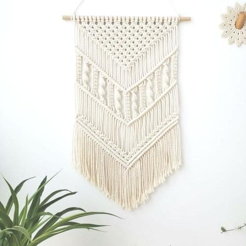 Home Decoration Bohemian Macrame Woven Wall Hanging Boho Room Geometric Tapestry Nordic Art Beautiful Apartment Room Decor Gift