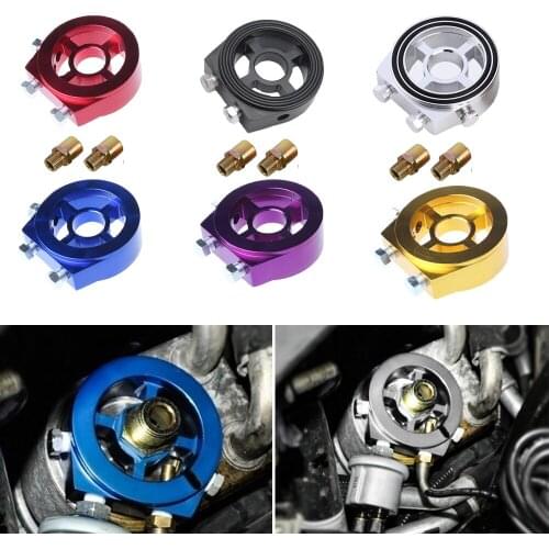 Universal Car Oil Filter Cooler Sandwich Plate Adapter Oil Adapter Car Meter Kit De Placa Enfriadora De Aceite