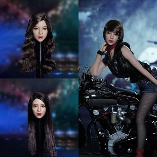 Pre-order SUPER DUCK 1/6 SDH023 Female Opening Mouth Head Sculpt Carving Model Fit 12'' TBL Soldier Suntan Action Figure Body