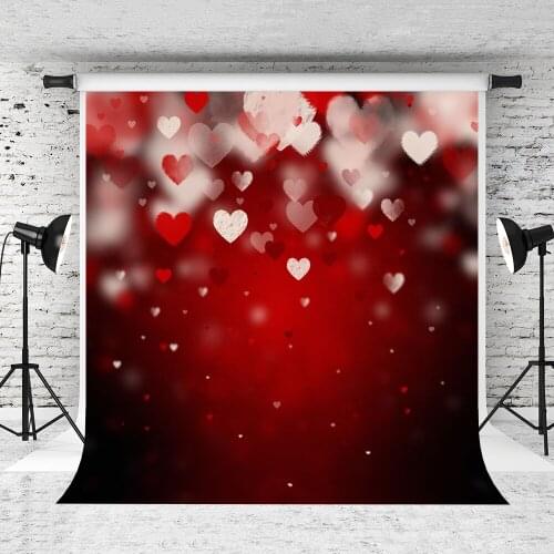 VinylBDS Wedding Photography Background Customize Backdrop Romantic Heart-shaped Wedding of Valentine for Children Photo Studio