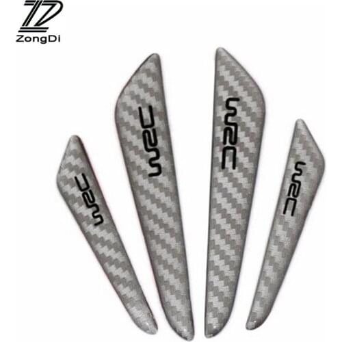 ZD 4pcs Carbon Fiber Car Door Protection Stickers For Mercedes BMW E39 E90 E60 E36 E34 E30 Chevrolet Cruze Aveo Lacetti Captiva