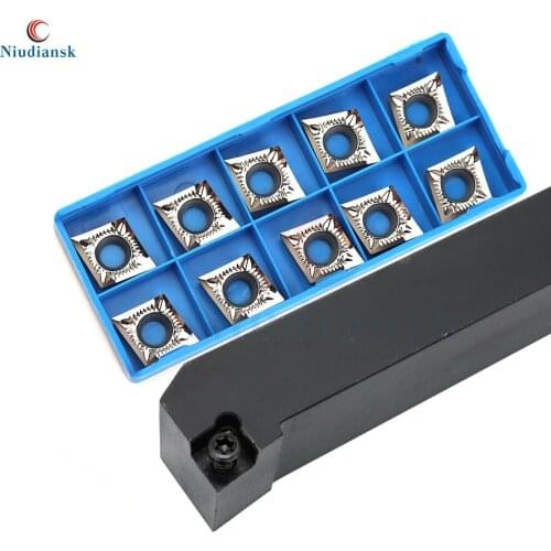 1pc SCFCR2525M12 Outer Circle Turning Tool Holder SCFCL2525M12 Arbor + 10pcs CCMT1204 CNC Lathe Tools Carbide Inserts Lathe Suit