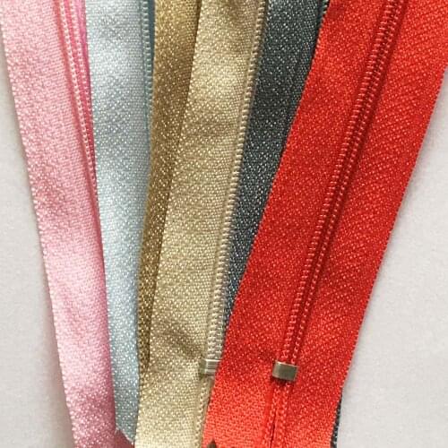 30pcs/lot Nylon Coil Zippers Zips Ziper For Sewing 12 15 20 25 30 35 40 45 50 55 60 cm Clothes Bag Pillow Zipper 30 pcs