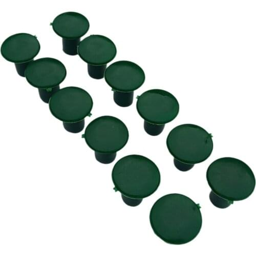 12pcs Flexible Plastic Cane End Caps Bamboo Protectors Plant Care Tools