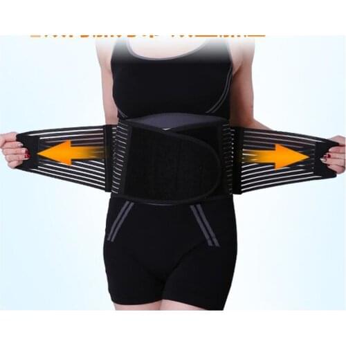 2018 Adjustable Slimming Belt Belly Trainer Waist Support Fitness Sports Waist Protector Belt Black Waistband