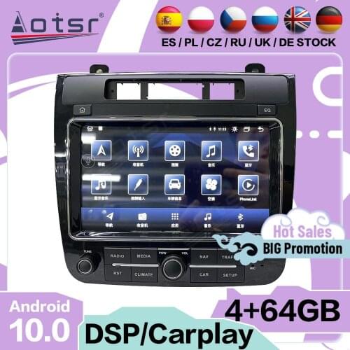 IPS Carplay Car Stereo Android 10 Player For Volkswagen Touareg 2010 2011 2012 2013 2014 2015 2016 2017-2020 GPS Radio Head Unit