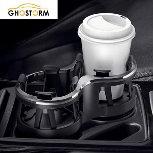 Vehicle-mounted Water Cup Drink Bottle Holder Automotive Multifunctional Rotating Dual Cup Mount Universal Organizer Holder 2021