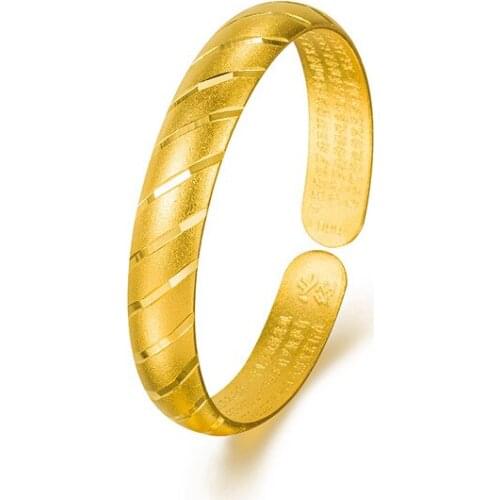 24k Yellow Gold Bracelet For Women Elegant Meteor Shower Gypsophila Bracelet Bangles Wedding Birthday Fine Jewelry Gift