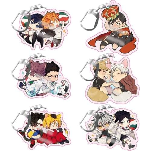 Volleyball Boy Key Chain Ring Anime Haikyuu!! Keyring Cute Cartoon Keychain Sleutelhanger 2021 New