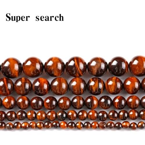 Natural Stone Beads Tiger Eye Round Loose Beads 4 6 8 10 12 14 16 18MM Fit DIY Bracelet Necklace Fashion Jewelry Making