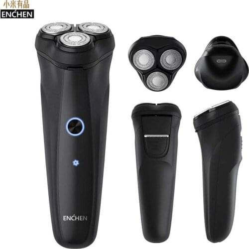 ENCHEN Warrior Electric Razor Shaving Beard Machine for Men USB Rechargeable portable 3D Floating blade Dry Wet Beard Trimmer