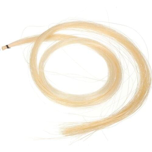 Hank 31-31.5 Inch Genuine Mongolian Horse Hair for Violin, Viola, Cello, Bass Bow,Photo Color