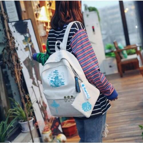 Grandmaster of Demonic Cultivation Mo Dao Zu Shi Wei Wuxian Lan Wangji Cosplay Backpack School Shoulder Bag Travel Rucksack