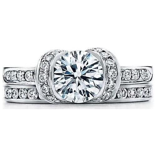 JZ TFB RLLEN high quality 1: 1 original 925 sterling silver combination gem pop ring with logo DIY jewelry for women