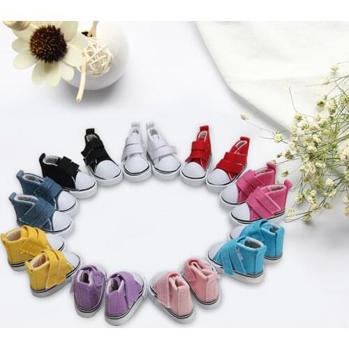 Doll Fashion Mini Canvas Shoes Handmade Dolls Accessories Educational Toy For Children DIY Dolls Shoe Gift