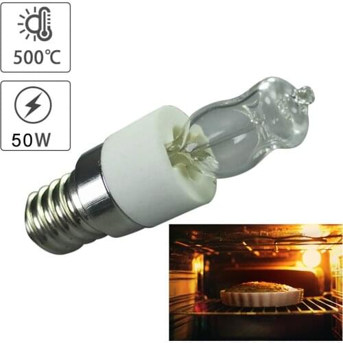 E14 50W Oven Light Bulb High Temperature Resistant Safe Halogen Lamp Dryer Microwave Bulb Life To 2000H Home Lighting Lamp Light