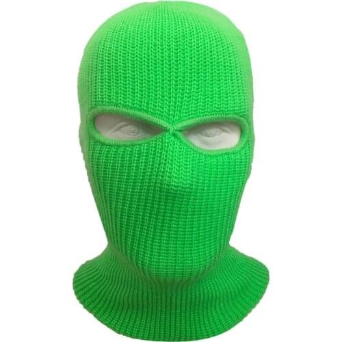 Warm Balaclava 2/3 Hole Full Face Mask Cap Knitting Motorcycle Face Shield Outdoor Riding Ski Mountaineering Head Cover