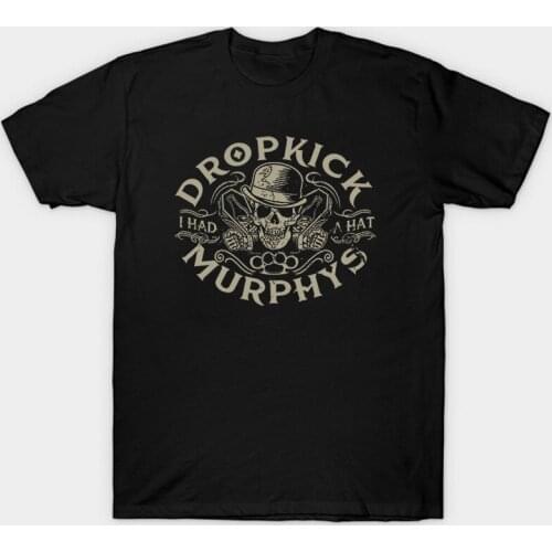 DROPKICK T Shirt For Men Harajuku MURPHYS Skull Hat Mens T-Shirt SM, MD, LG, XL, XXL New