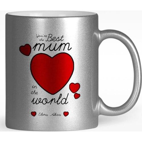 Personalized World Best Mother Design Silver-Gilt Mug Cup-13
