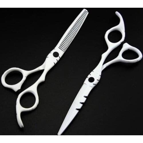 Professional 6 inch 440c Steel Cutting Thinning hairdressing scissors set styling tools shears hair scissors Free Shipping