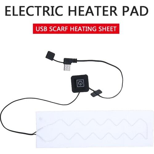 1PC 5V Winter Scarf Heating Neck Pad Sheet Carbon Fiber Thermal Piece Clothing Warmer USB Charging 3 Gears 70*240mm