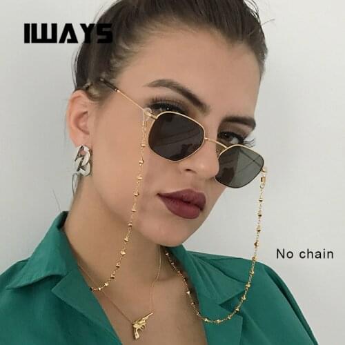 Sunglasses women multi-tone steampunk nostalgic retro brand designer square lanyard glasses mens fashion metal glasses UV400