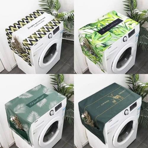 Fresh Simple Plant Multi Purpose Cloth Cover Refrigerator Dust Cover Washing Machine Cloth Cover Home Decoration