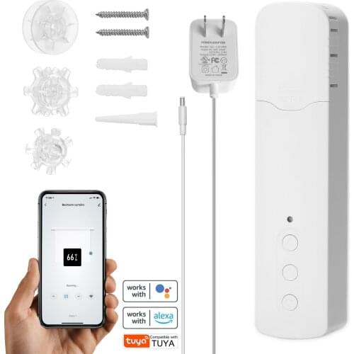 Tuya WiFi TM616EGWT Intelligent Curtain Motor Mobilephone APP Control Voice Control Quiet Compatible with Alexa Google Home