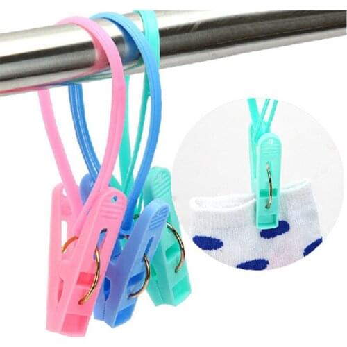 12/24pcs Colorful Clothespins Hook Laundry Clips Multipurpose Bra Socks Hanger Pegs Racks Anti Wind Socks Clips Dryer Airer