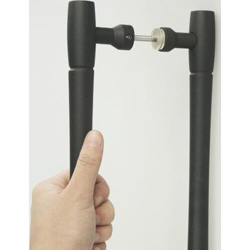 20" Rustic Traditional Durable Solid Handle Bar Rustic Steel Black Sliding Barn Door Handle Pull Back to Back