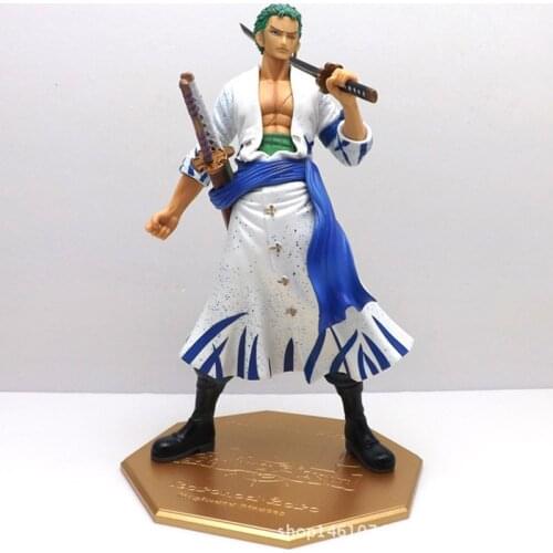 23CMAnime One Piece Two Years Later White Roronoa Zoro Special Edition Boxed Classic Model Movable Doll Doll Childrens Gift Toys
