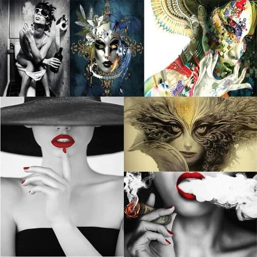 Diamonds painting 5d Diy full of round Personality woman diamond living room Decoration 30x40 size