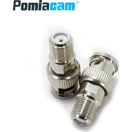 B-1N 100pcs/lot BNC Male to F Female Connector BNC Plug to F Jack Socket Adapter RF Coaxial Connector for CCTV Camera