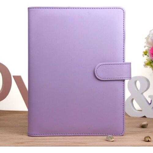 A5 Notebook Loose Leaf Ring Binder Leather Notebooks Macaron Color Agenda Planner Diary Stationery Office Supplies JR De