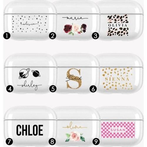 PERSONALISED initials name Monogram Custom Case For Airpods Pro Earphone Case For Airpods Wireless Bluetooth Case For AirPods 3