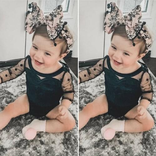 Lovely Kids Baby Girls Boys Lace Long Sleeve Romper Velvet One Piece Jumpsuit Playsuit Clothes Set New Fashion Autumn