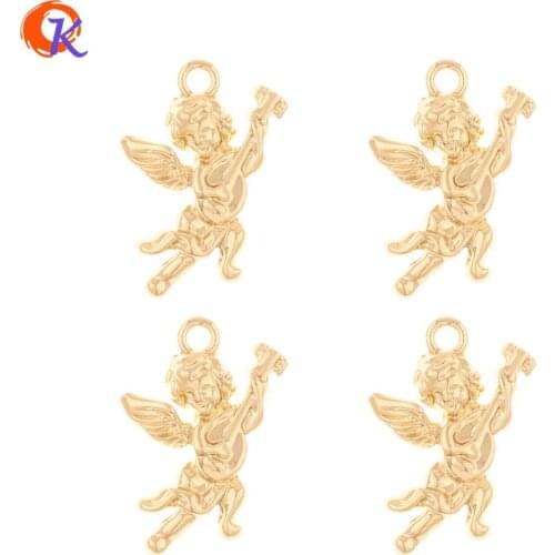 Cordial Design 100Pcs 15*23MM Jewelry Accessories/Charms/Earrings Connectors/Angel Shape/Hand Made/Earring Findings/DIY Making