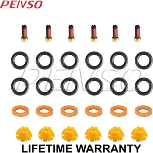 For BMW I6 2.5 Fuel Injector Service Repair Kit Orings Filters Pintle Caps