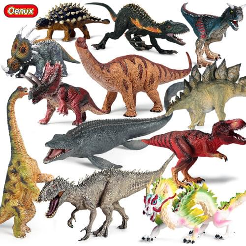 Oenux Original Prehistoric Jurassic Herbivorous Dinosaurs Series Model Action Figure Toy Jurassic Dinosaur Figurines Kids Toys