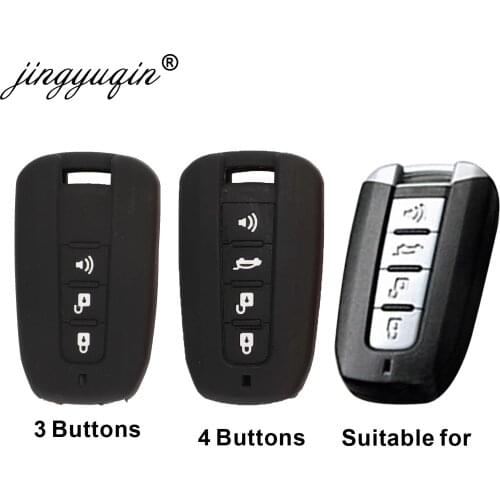 Jingyuqin Silicone Car Key Cover FOB for Ssangyong Tivolan Actyon Kyron Korando Rodius Remote Key Case Car-styling 3/4 Button