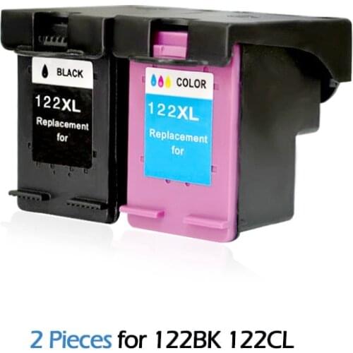 2pcs Compatible Ink Cartridges for HP122 Deskjet D1000 1050 2000 2050 2510 3000 3052A 3054A 3540 2540 printers For HP 122 XL