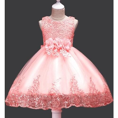 Summer Childrens Clothing Girls Dress Skirt Childrens Wedding Evening Dress Lace Flower Tutu Skirt Prom Dresses